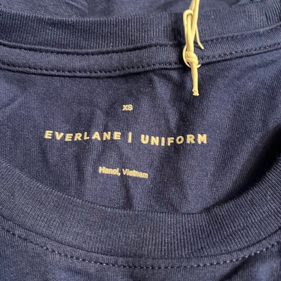Everlane Men’s Essential 100% organic cotton crew neck tee midnight blue Size XS - Picture 3 of 7